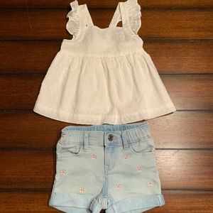 Denim Shorts and Tank